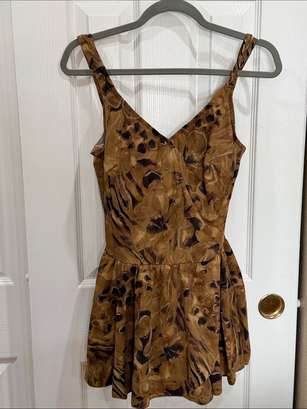 Maxine of Hollywood brown and gold SwimDress size 14